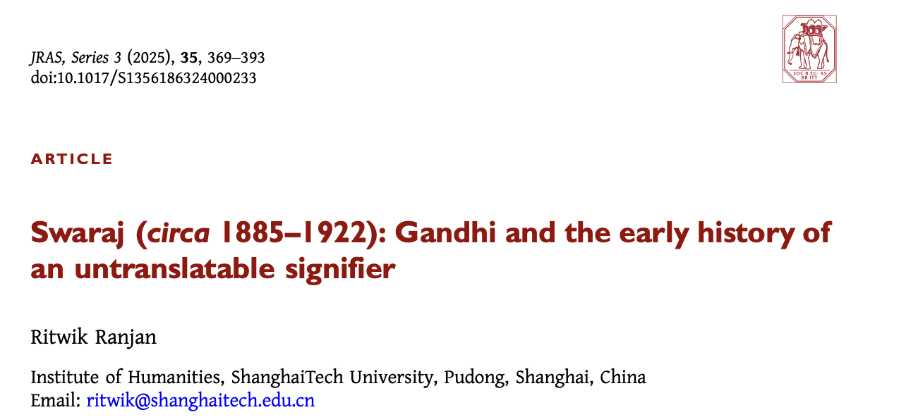 Humanities professor’s new paper unveils the evolution of Gandhi’s “Swaraj”: From borrowed term to India’s independence icon