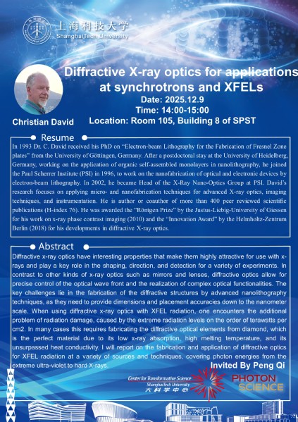 Diffractive X-ray optics for applications at synchrotrons and XFELs